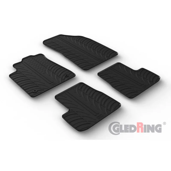 Gledring Rubbermatten passend voor Citroen C3 IV 2024- excl. e-C3 (T profiel 4-delig + montageclips)