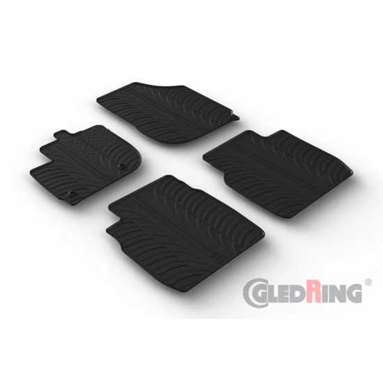 Gledring Rubbermatten passend voor Honda Jazz V (GR) incl. Crosstar 2020- (T profiel 4-delig + montageclips)