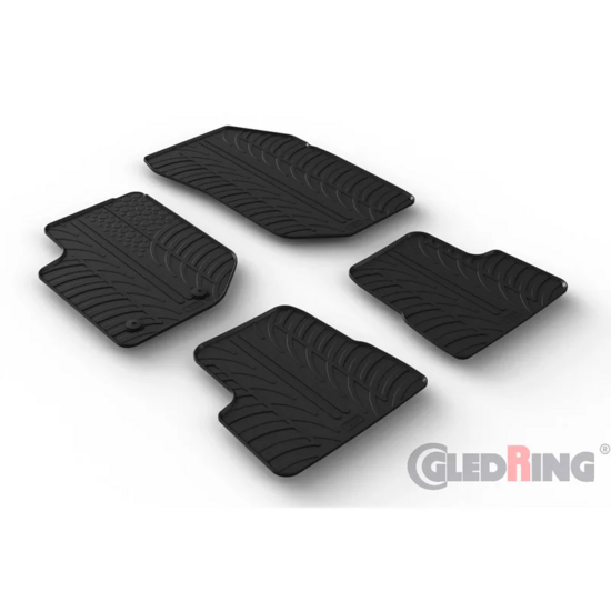 Gledring Rubbermatten passend voor Jeep Avenger (J2) (benzine) 2023- (T profiel 4-delig + montageclips)