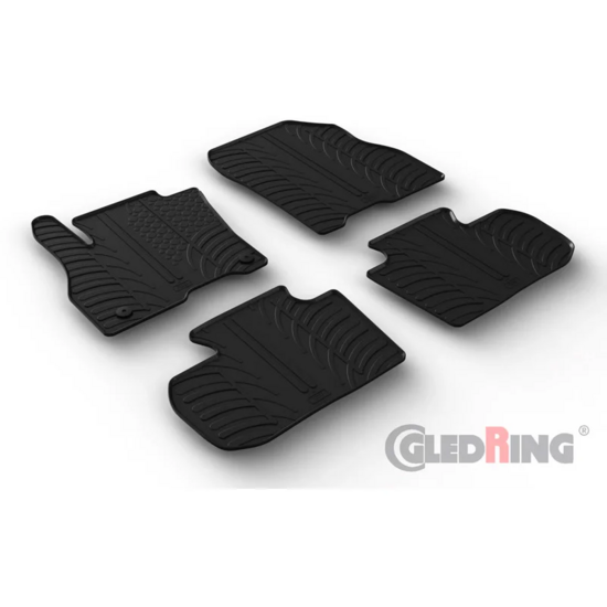 Gledring Rubbermatten passend voor Nissan Leaf II (ZE1) 2018- (T profiel 4-delig + montageclips)