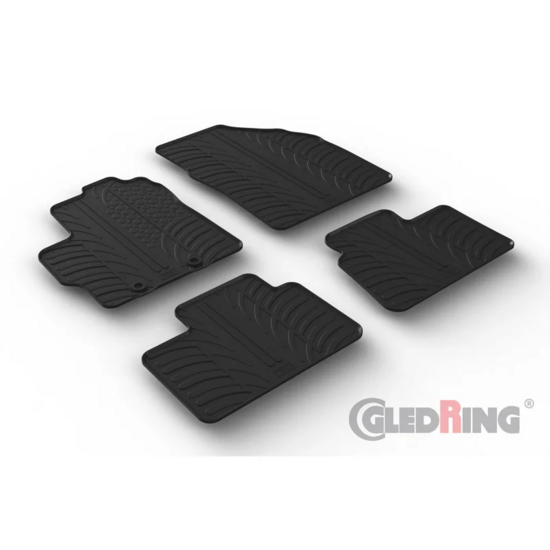 Gledring Rubbermatten passend voor Toyota Aygo X 2022- (T profiel 4-delig + montageclips)