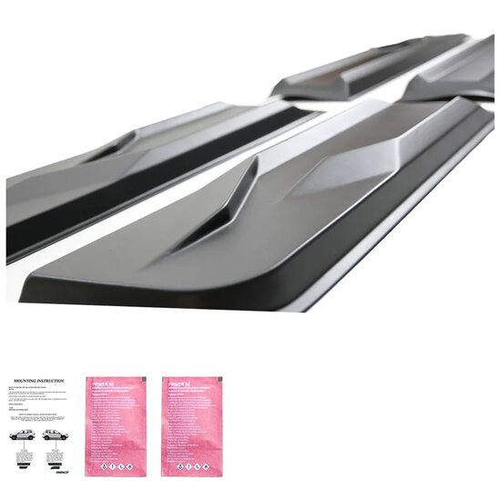 Oneway Set deurpanelen passend voor Toyota Hilux 8e Gen. 2015- - Matzwart