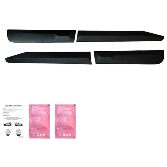 Oneway Set deurpanelen passend voor Toyota Hilux 8e Gen. 2015- - Versie 2 - Matzwart