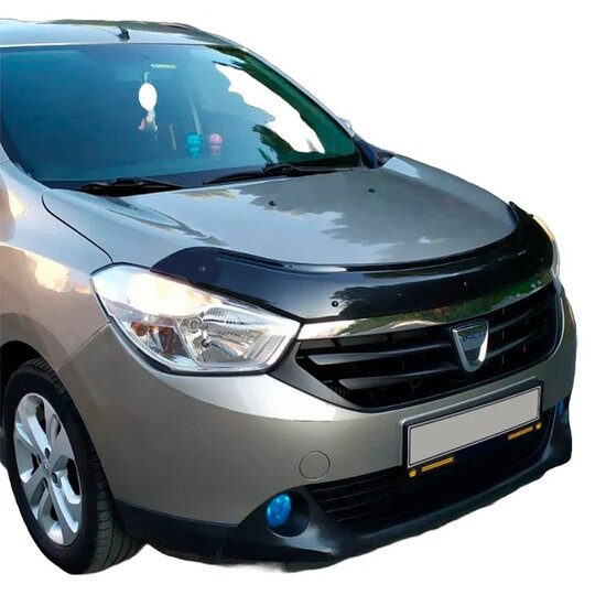 Oneway Motorkapbeschermer (steenslagcover) passend voor Dacia Lodgy/Dokker 1e Gen. 2012-2020 - Glanzend zwart