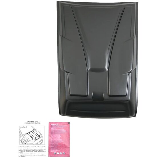 Oneway Motorkapluchtinlaat (Scoop) passend voor Nissan Navara D23 NP300 2014-2021 - Matzwart
