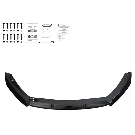 Oneway Voorspoilerlip passend voor Seat Leon (5F) HB/SC/ST FR/Cupra Facelift 2017-2020 - Glanzend zwart
