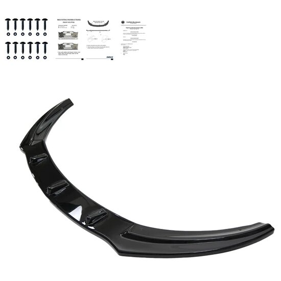 Oneway Voorspoilerlip passend voor Opel Astra J OPC/VXR 2009-2015 - Glanzend zwart
