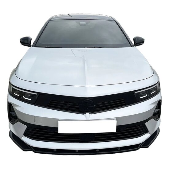 Oneway Voorspoilerlip passend voor Opel Astra L HB/ST 2021- - Glanzend zwart