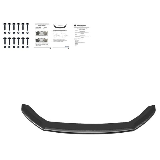 Oneway Voorspoilerlip passend voor Seat Leon (5F) HB/SC/ST FR/Cupra Facelift 2017-2020 - Versie 2 - Glanzend zwart