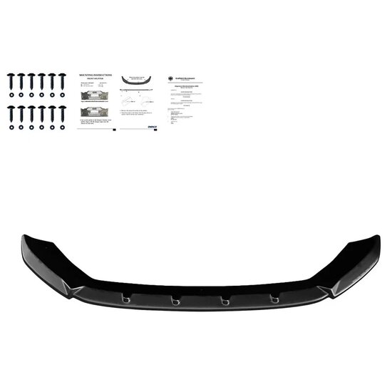 Oneway Voorspoilerlip passend voor Seat Leon (5F) HB/SC/ST FR/Cupra 2013-2016 - Glanzend zwart