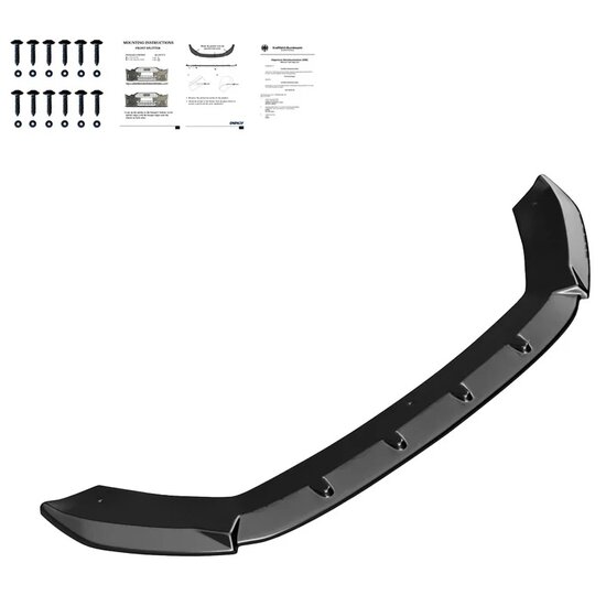 Oneway Voorspoilerlip passend voor Seat Leon (5F) HB/SC/ST FR/Cupra 2013-2016 - Glanzend zwart