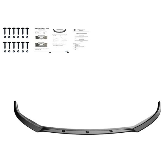 Oneway Voorspoilerlip passend voor Opel Corsa F 2019- - Glanzend zwart