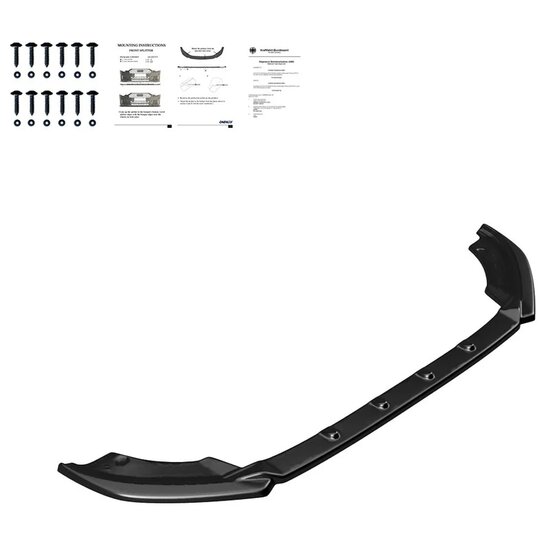 Oneway Voorspoilerlip passend voor Seat Ibiza (6F) 2017- incl. FR - Glanzend zwart