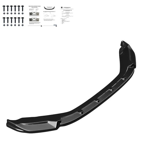 Oneway Voorspoilerlip passend voor Skoda Kodiaq I Facelift 2021-2024 excl. Sportline/RS - Glanzend zwart