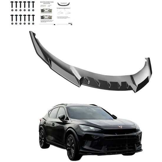 Oneway Voorspoilerlip passend voor Cupra Formentor Facelift 2024- excl. VZ5 - Glanzend zwart