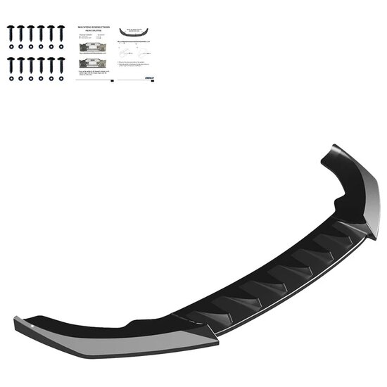  Oneway Voorspoilerlip passend voor Cupra Leon Facelift 2024- - Glanzend zwart