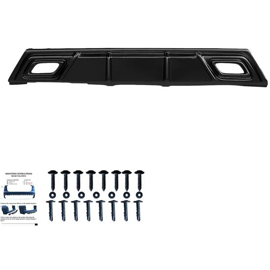 Oneway Achterbumperskirt (Diffuser) passend voor Seat Ibiza (6F) 2017- incl. FR - Glanzend zwart