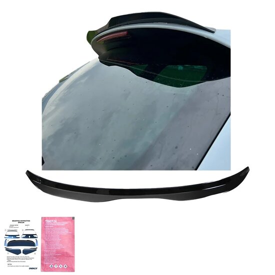 Oneway Dakspoiler (Cap) passend voor Seat Leon (5F) HB Cupra 2013-2020 - Glanzend zwart