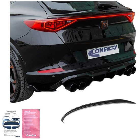  Oneway Achterspoiler passend voor Cupra Formentor 2020-2024 &amp; Facelift 2024- - Glanzend zwart