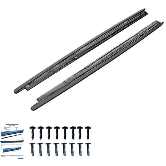 Oneway Set Sideskirts passend voor Seat Leon (5F) HB/ST 2013-2020 - Glanzend zwart