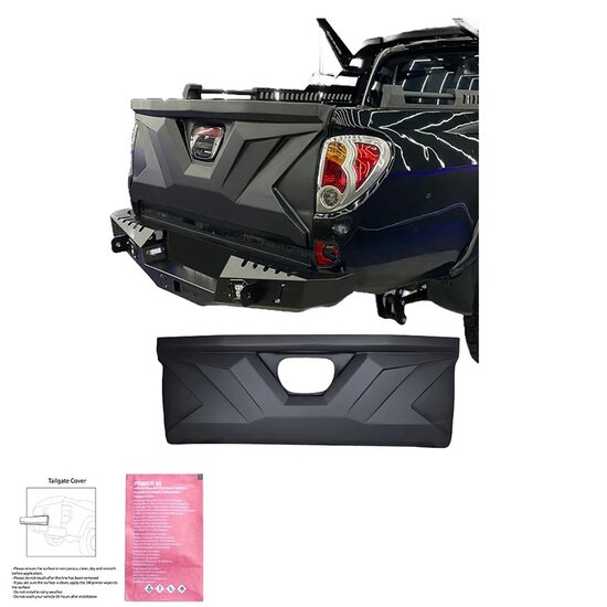 Oneway Achterklepcover passend voor Mitsubishi L200 Triton 4 2010-2014 - Matzwart
