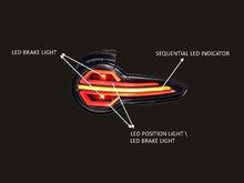 LED achterlichten rood/helder passend voor Mazda MX-5 ND model 2015 - 2023 