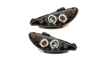 Angel eyes koplampen passend voor Peugeot 206 model 1998 - 2012 