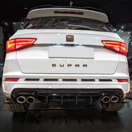 OneWay splitters achter bumper glanzend zwart passend voor Cupra Ateca MK1 model vanaf 2018