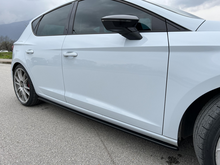 OneWay sideskirt aanzets glanzend zwart passend voor Seat Leon 5F model 2012 - 2020 versie 1