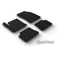  Gledring Rubbermatten passend voor Peugeot e-208 II &amp; Opel e-Corsa F 2019- / Mokka-e 2020- (T profiel 4-delig + montageclips)