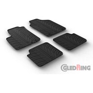 Gledring Rubbermatten passend voor Fiat 500 2013-2019 &amp; 2019- (T profiel 4-delig)