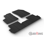 Gledring Rubbermatten passend voor Peugeot 3008 II 2016-2024 incl. Hybrid (T profiel 5-delig + montageclips)