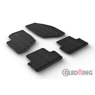  Gledring Rubbermatten passend voor Volvo V70/XC70 2000-2007 &amp; S60 2000-2009 (T profiel 4-delig + montageclips)