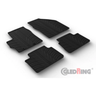 Gledring Rubbermatten passend voor Toyota Yaris IV (XP21) 2020- &amp; Yaris Cross (MXP_) 2021- incl. Hybrid &amp; Mazda 2 (KB) 2022- (T profiel 4-delig + montageclips)