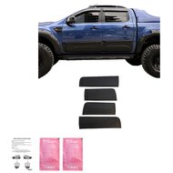 Oneway Set deurpanelen passend voor Ford Ranger T6/T7/T8 2012-2022 - Matzwart