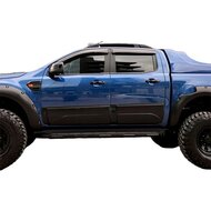 Oneway Set deurpanelen passend voor Ford Ranger T6/T7/T8 2012-2022 - Matzwart