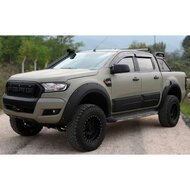 Oneway Set deurpanelen passend voor Ford Ranger T6/T7/T8 2012-2022 - Glanzend zwart