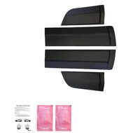 Oneway Set deurpanelen passend voor Mitsubishi L200 Triton 5/6 2015- - Matzwart