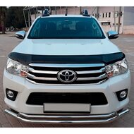 Oneway Motorkapbeschermer (steenslagcover) passend voor Toyota Hilux 8e Gen. 2015-2020 - Glanzend zwart