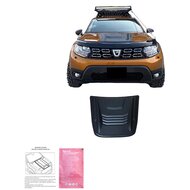 Oneway Motorkapluchtinlaat (Scoop) passend voor Dacia Duster I 2010-2017 &amp; Duster II 2018-2024 - Matzwart