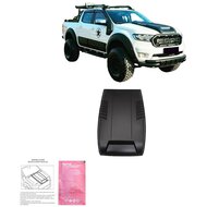 Oneway Motorkapluchtinlaat (Scoop) passend voor Ford Ranger T7/T8 2015-2022 - Matzwart