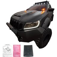 Oneway Motorkapluchtinlaat (Scoop) passend voor Nissan Navara D23 NP300 2014-2021 - Matzwart