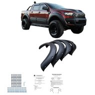 Oneway Set spatbordverbreders (Fender Flares) passend voor Ford Ranger T6/T7/T8 2012-2022 - Matzwart