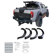 Oneway Set spatbordverbreders (Fender Flares) passend voor Nissan Navara D40 Facelift 2010-2014 - Matzwart
