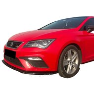 Oneway Voorspoilerlip passend voor Seat Leon (5F) HB/SC/ST FR/Cupra Facelift 2017-2020 - Versie 2 - Glanzend zwart