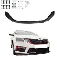 Oneway Voorspoilerlip passend voor Skoda Octavia III RS HB/Kombi 2013-2016 - Glanzend zwart