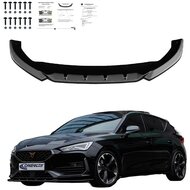 Oneway Voorspoilerlip passend voor Cupra Leon HB/ST 2020-2024 - Glanzend zwart