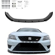 Oneway Voorspoilerlip passend voor Seat Leon (5F) HB/SC/ST FR/Cupra 2013-2016 - Versie 2 - Glanzend zwart