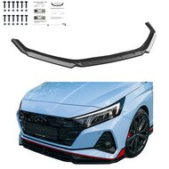Oneway Voorspoilerlip passend voor Hyundai I20 N MK3 2020- - Glanzend zwart