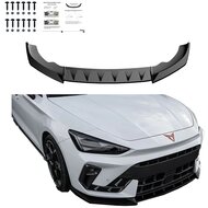  Oneway Voorspoilerlip passend voor Cupra Leon Facelift 2024- - Glanzend zwart